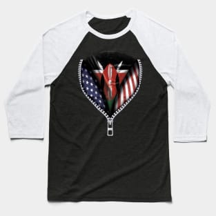 Kenyan Flag  Kenya Flag American Flag Zip Down - Gift for Kenyan From Kenya Baseball T-Shirt